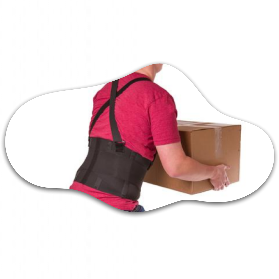Adjustable industrial back support belt